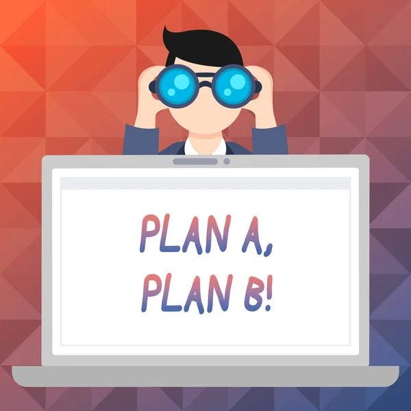 Word writing text plan a plan b. business concept für strategische lösungen ideen wege zur auswahl. — Stockfoto