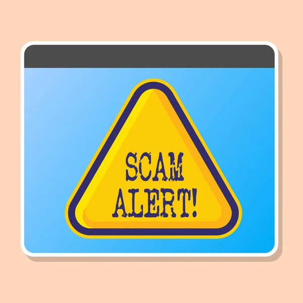 Текстовое предупреждение о мошенничестве. Бизнес-концепция предупреждения о безопасности во избежание мошенничества или вирусных атак . — стоковое фото