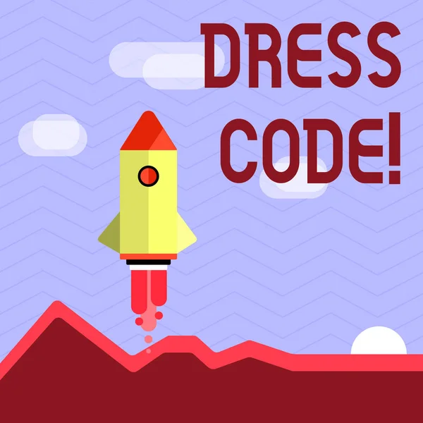 手書き文字ドレス コードを記述します。概念の意味着ることができるように学校やイベント ルール. — ストック写真