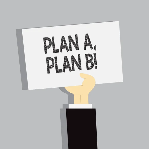 Word schrijven tekst Plan A Plan B. Business concept voor strategische oplossingen ideeën paden te volgen om uit te kiezen. — Stockfoto