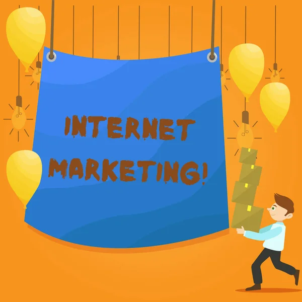 Των λέξεων γράφοντας κείμενο Internet Marketing. Επιχειρηματική ιδέα για Online εμπόριο δικτύωση επιχειρηματίας επιχειρηματικότητας. — Φωτογραφία Αρχείου