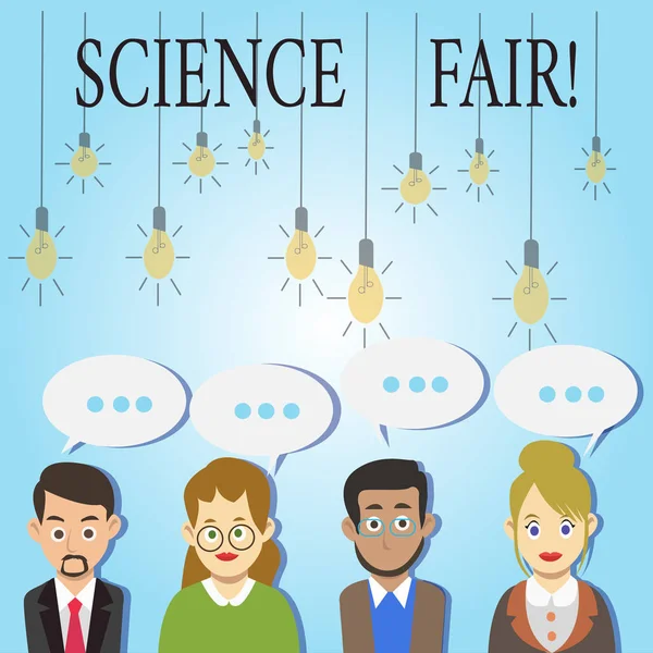 Word writing text Science Fair. Business concept for School competition where contestants present projects. — Stock Photo, Image