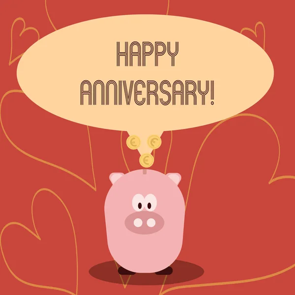 Handwriting text writing Happy Anniversary. Concept meaning Annual Special Milestone Commemoration. — Stock Photo, Image