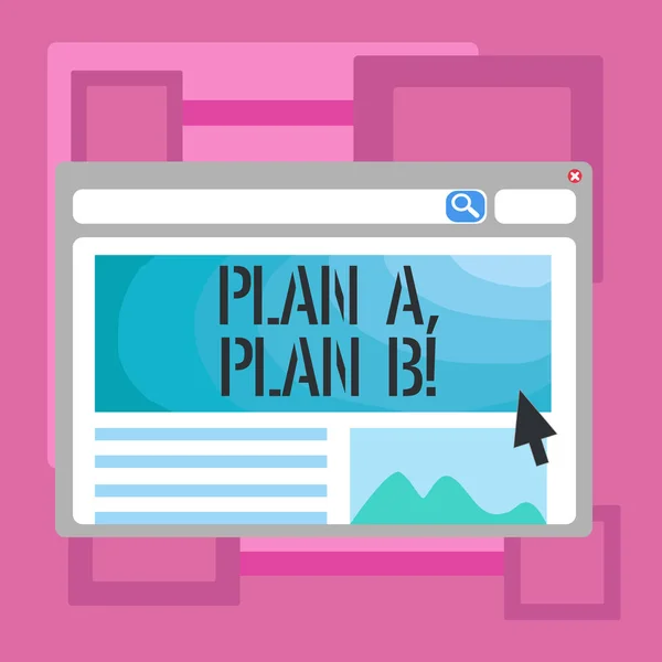 Handwriting text writing Plan A Plan B. Concept meaning Strategic Solutions Ideas Paths to follow to choose from. — Stock Photo, Image