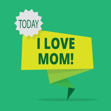 Metin işaret gösterilen sevgi anne. Kendi annesi hassasiyet için kavramsal fotoğraf iyi duygular.