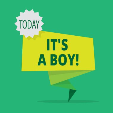 O S A Boy gösteren metin işareti. Kavramsal fotoğraf erkek bebek geliyor Cinsiyeti ortaya kutlama.