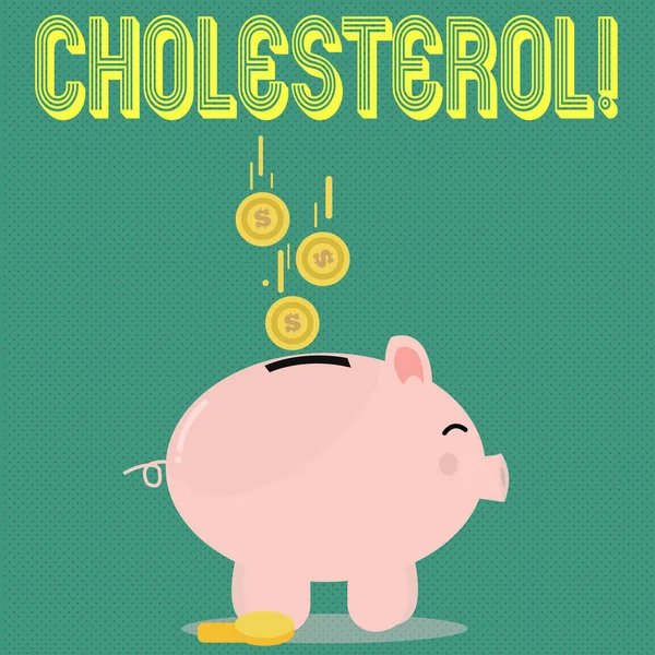 A kézírás szöveg koleszterin. Koncepció, azaz alacsony sűrűségű Lipoprotein magas sűrűségű Lipoprotein kövér túlsúly. — Stock Fotó