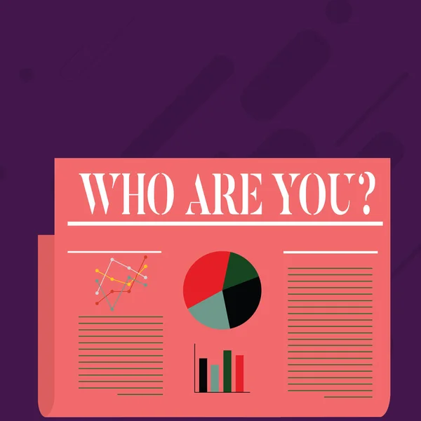 Writing Obs visar som är Youquestion. Företag foto skylta införa eller identifiera dig själv berätta din personliga berättelse. — Stockfoto