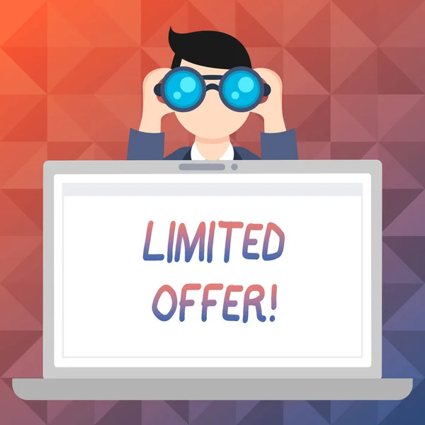 Текст для написания слов Limited Offer. Концепция бизнеса для краткосрочного специального оформления Снижение цен . — стоковое фото