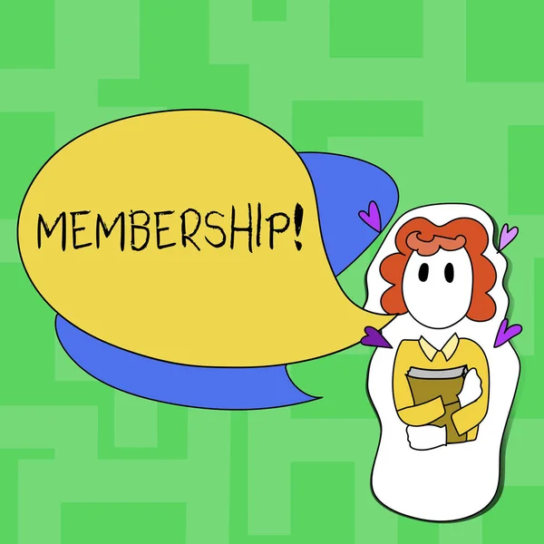 Textzeichen, das die Mitgliedschaft anzeigt. konzeptionelles Foto als Mitglied einer Gruppe oder eines Teams in einer Organisation. — Stockfoto