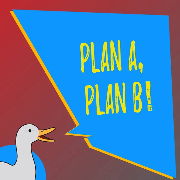 Text sign showing Plan A Plan B. Conceptual photo Strategic Solutions Ideas Paths to follow to choose from. — Stock Photo, Image