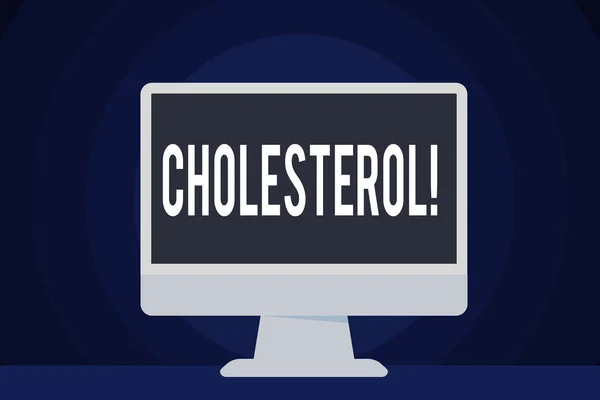 Signo de texto que muestra colesterol. Foto conceptual Lipoproteína de Baja Densidad Lipoproteína de Alta Densidad Grasa Sobrepeso . — Foto de Stock