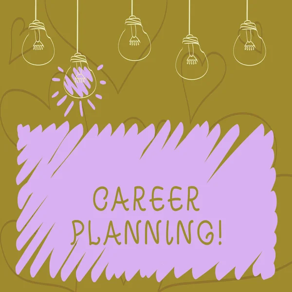 Text sign showing Career Planning. Conceptual photo Professional Development Educational Strategy Job Growth. — Stock Photo, Image