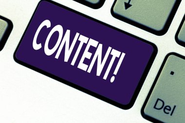 El yazısı metin içerik yazma. Özel içeren ve zengin bilgi klavye tuşuna basarak tuş takımı fikir bilgisayar ileti oluşturmak için niyet içeren Web sitesi anlam kavramı.