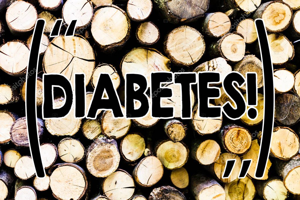 Text sign showing Diabetes. Conceptual photo Chronic disease associated to high levels of sugar glucose in blood Wooden background vintage wood wild message ideas intentions thoughts.