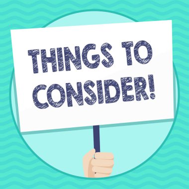 Metin yazma için şeyler düşünün kelime. İş kavramı dikkatle el Holding boş beyaz afişini tarafından desteklenen kolu için toplumsal bilinç karar için bir şey hakkında düşünmek için.