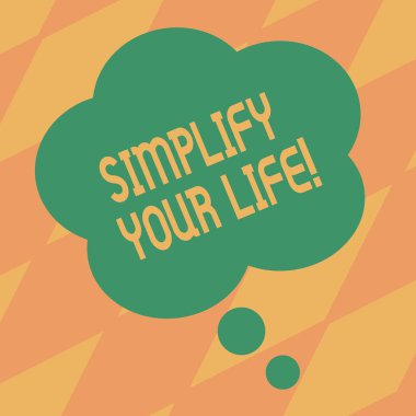 Your Life basitleştirin gösterilen metin işareti. Kavramsal fotoğraf üzerinde önemli odaklı ve kimse merak hakkında daha az olanlar boş renk çiçek şekil düşündüm konuşma balonu için tanıtım reklam fotoğraf.