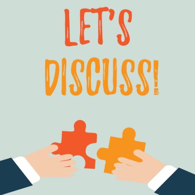 El yazısı metin izin S tartışmak. Birisi ile gösteren ya da iki ellerini tutarak renkli parçalı bulmaca yaklaşık kilitlemeli karolar için parçaları göstermek bir şey hakkında konuşmak isteyen kavram anlam.