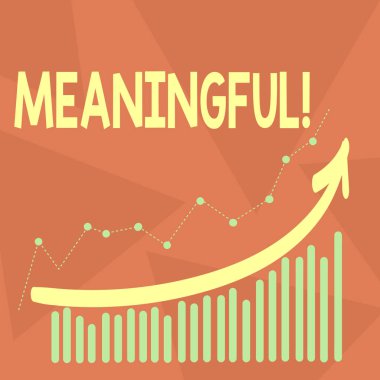 Anlamlı yazma el yazısı metin. Önemli ilgili önemli maksatlı kombinasyonu, renkli sütun ve çizgi grafik grafik ok Going Up ile anlam sahip anlam kavramı.