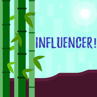 Etki unsuru gösterilen not yazma. Etkiler ve renkli ayarla, yapraklı bambu ve ay veya güneş yuvarlak kiriş ile başkalarının görüşlerini kararları etkileyen kişi vitrine iş fotoğraf.