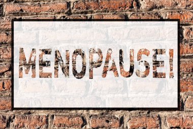 Word metin yazma menopoz. İş kavramı adet büyük kadınların hormonal değişiklikler dönemi tuğla duvar sanat Graffiti motivasyonel çağrı duvarda yazılı gibi kesilmesi için.