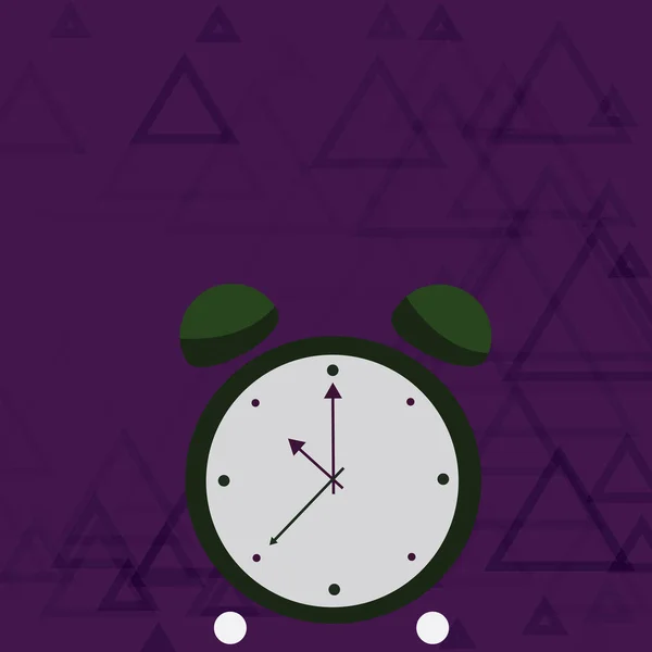 Ilustração do relógio de mesa de alarme analógico redondo colorido com ponteiro de toque e segundos. Contexto criativo Ideia para Publicidade, Planejador, Programação e Apresentação de Gerenciamento de Tempo . — Vetor de Stock