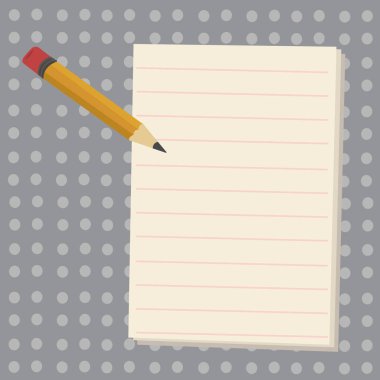 Küçük kalem silgi ve boş iki tonlu Polka Dot zemin üzerinde beyaz kağıt kaplı. Pastel renkli kesintisiz küçük delik. Aracı ve Pad sayfaları için hatırlatma ve Yapılacaklar listesi yazma.