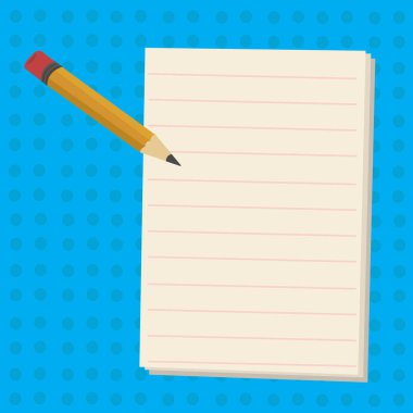 Küçük kalem silgi ve boş iki tonlu Polka Dot zemin üzerinde beyaz kağıt kaplı. Pastel renkli kesintisiz küçük delik. Aracı ve Pad sayfaları için hatırlatma ve Yapılacaklar listesi yazma.