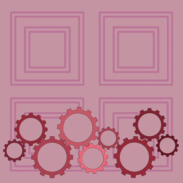 Différentes tailles de roue de rouage de rouage de couleur engageant, verrouillant, essorant. Contexte créatif Idée pour l'annonce industrielle et technique, le travail d'équipe et l'interaction communautaire . — Image vectorielle