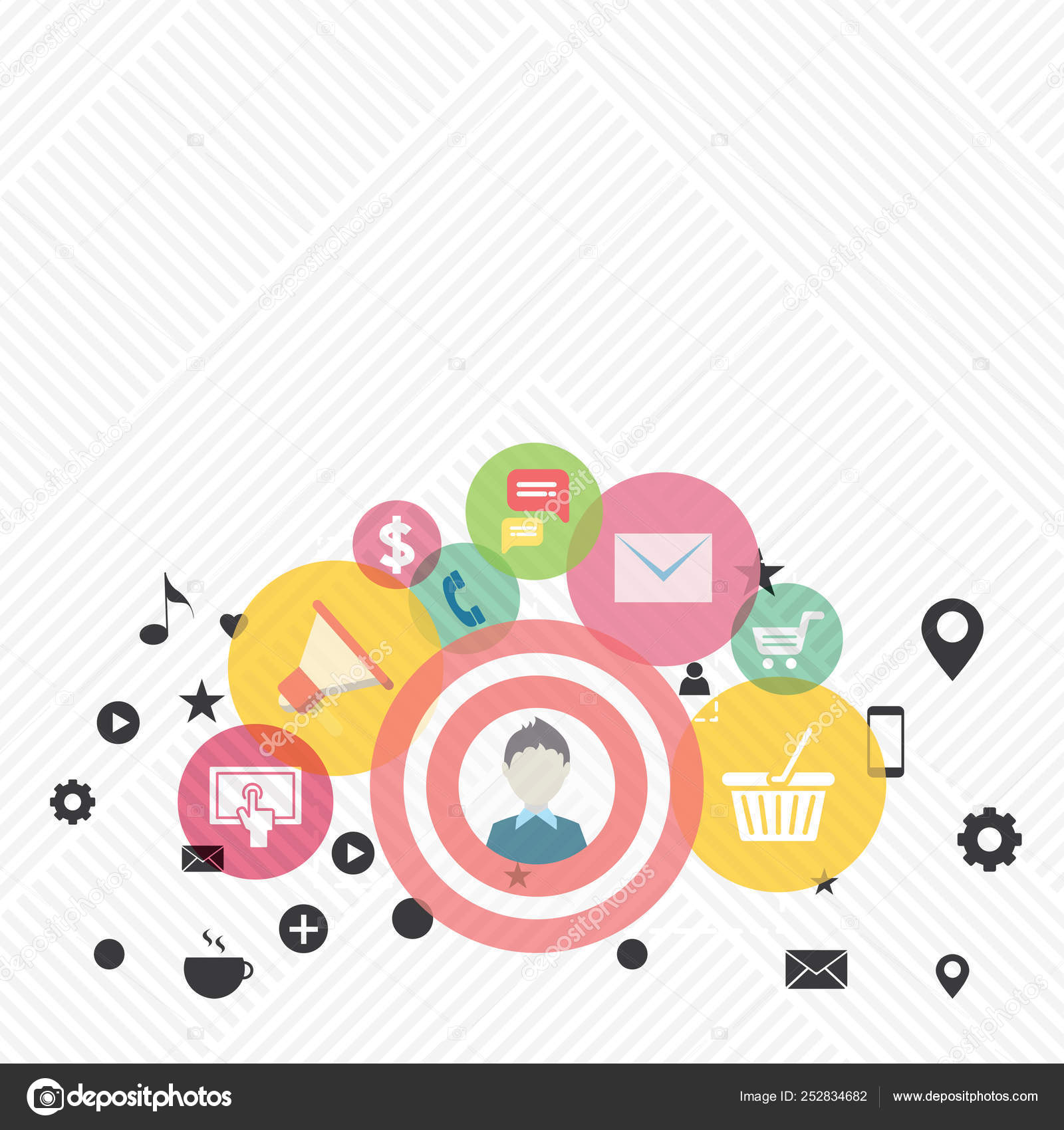 Illustration Of Business Digital Marketing Campaign Flat Icon Elements Concept And Symbol Photo Creative Background For Corporate Presentation And Report With Blank Text Space Vector Image By C Artursz Vector Stock Illustration Of Business Digital Marketing Campaign Flat Icon Elements Concept And Symbol Photo Creative Background For Corporate Presentation And Report With Blank Text Space Vector Image By C Artursz Vector Stock