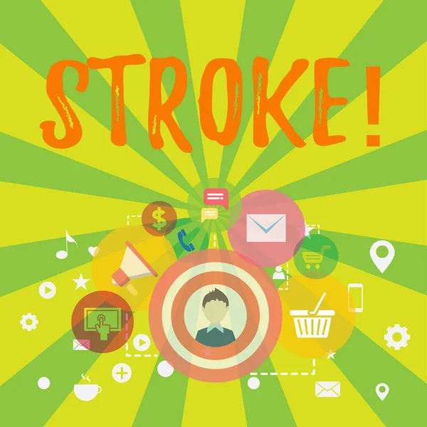 Konceptuell handskrivning som visar stroke. Foto text för företag patienter som förlorar medvetandet på grund av dålig blod flöde medicinska foto av digital marketing kampanj och element för e-handel. — Stockfoto