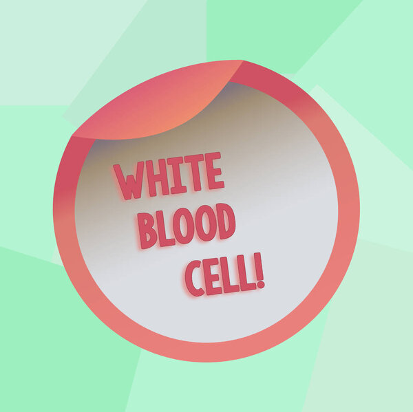 Conceptual hand writing showing White Blood Cell. Business photo showcasing Leucocytes in charge of protect body from infections Bottle Packaging Lid Carton Container Easy to Open Cover.