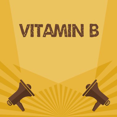 Vitamin b iş fotoğraf vitrine son derece önemli kaynakları ve yarar-in vitaminlerinin folat spot yukarı doğru Crisscrossing yerde mikrofon üzerinden gösterilen not yazma.