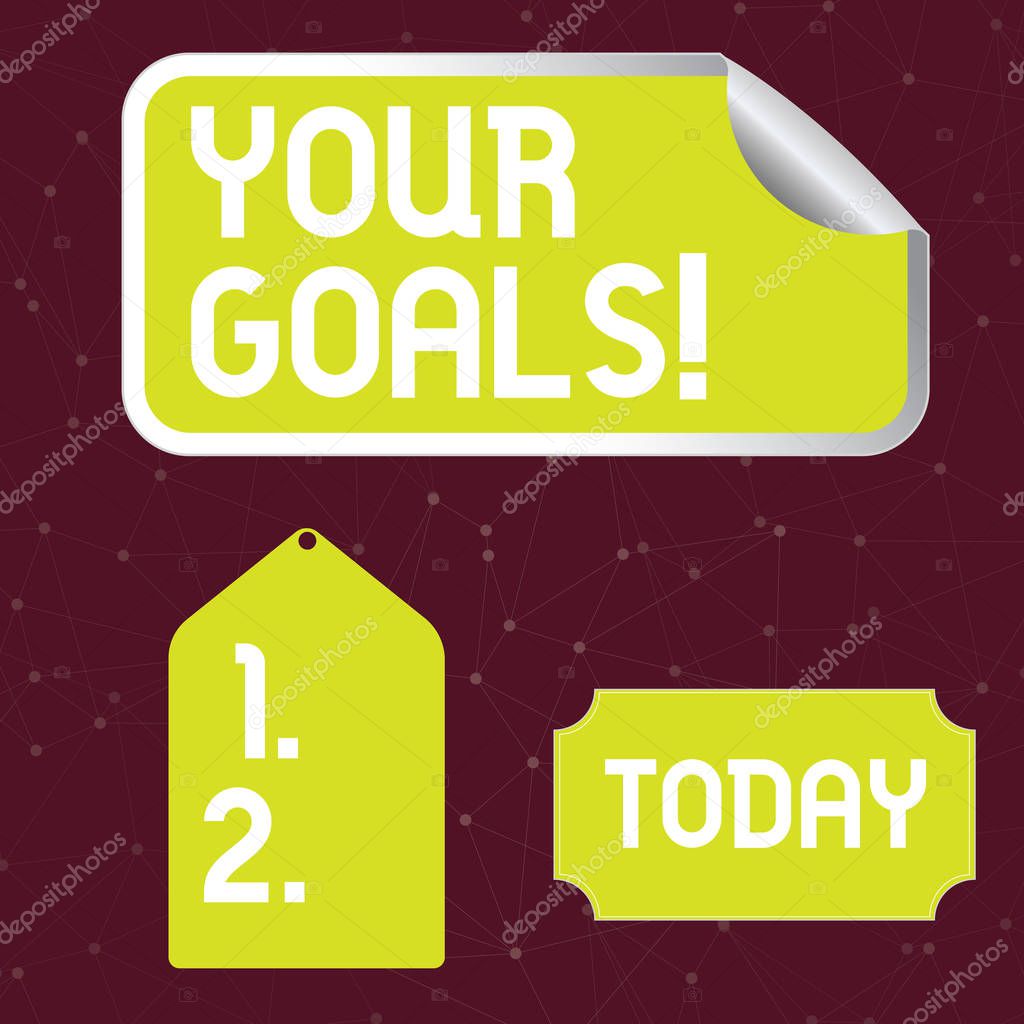 Handwriting Text Writing Your Goals Conceptual Photo Something That You Hope To Achieve Or Get In