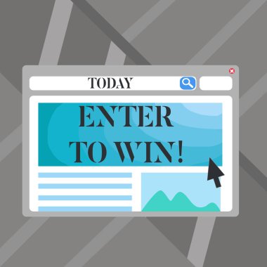 Word metin Enter kazanmak için yazma. Bir şey değişimi yapmak için iş kavramı değeri için ödül boş şablon, Pastel renkli web sitesi düzeni tasarımı için Ana sayfa biçimi kazanma Ödülü şans.