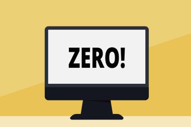 Word metin yazma sıfır. İş kavramı boşluk hiçlik bir şey için herhangi bir değer boş alanı masaüstü bilgisayar renkli monitör ekran duran tablo.