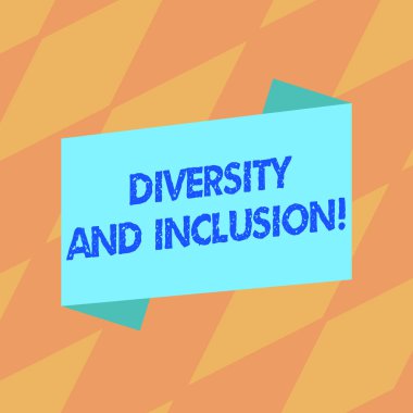 Çeşitlilik ve dahil gösterilen metin işareti. Kavramsal fotoğraf aralığı huanalysis fark yarış etnik cinsiyet boş renk katlanmış afiş şerit düz stil fotoğraf duyuru Poster için içerir..