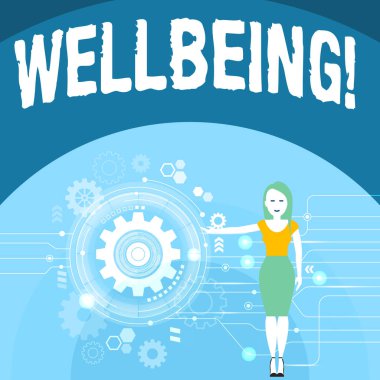 Refah gösterilen not yazma. Hayat iş dengesi kadın sunan Seo sürecinin içinde Cog Wheel dişli ile gösterilen sağlıklı yaşam koşulları vitrine iş fotoğraf.