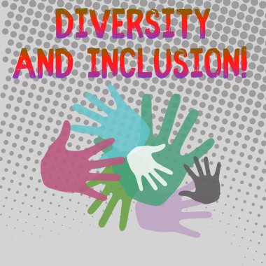 Çeşitlilik ve dahil gösterilen not yazma. Takım çalışması ve yaratıcılık için yarış etnik cinsiyet el işaretleri farklı boyutlarda içerir aralığı huanalysis fark vitrine iş fotoğraf.