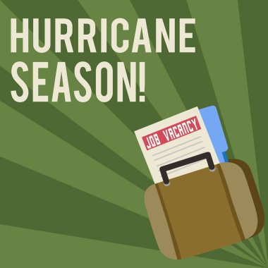 Kavramsal el kasırga sezonu gösterilen yazma. Otelde çoğu Tropikal siklonlar bildiri dosyası için evrak çantası ile istihdam fırsat geliştirmek için beklenen zaman vitrine iş fotoğraf.