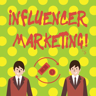 Kavramsal el etki unsuru pazarlama gösterilen yazma. İş fotoğraf metin odak hedefi para yerine gösterilen etkili işadamları arasında dönen oklar dolar işareti yerleştirilir.