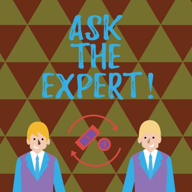 Uzman sormak yazma el yazısı metin. Geniş bilgi veya araştırma para Doları Döviz Alım işaret içinde dönen oklar arasında iki temel yeteneği ile gösteren kavram anlam