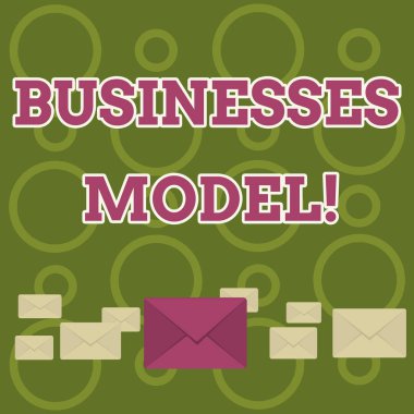 Word metin yazma işletmeler modeli. İş kavramı için planı başarılı operasyon iş gelir Pastel renk kapalı zarflar orta büyük ile farklı boyutlarda belirlenmesi için.