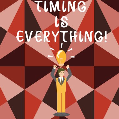 Word metin zamanlama olduğunu her şeyi yazma. İş kavramı dikkate olaylar için işadamı ayakta yükselterek kollar yukarı ışıklı ampul simgesi kafasında bazı istenen sonucu etkileyebilir.