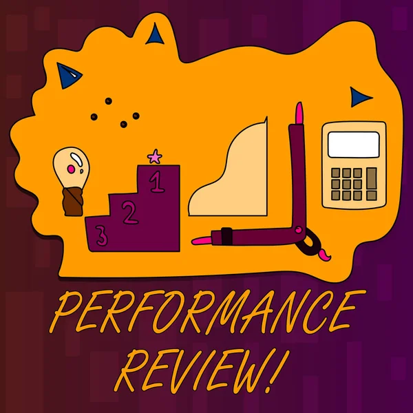 Escribir texto a mano Perforanalysisce Review. Concepto que significa hábitos de trabajo de los empleados emprendidos punto fijo en el tiempo Conjunto de íconos de objetivos profesionales para la planificación, el avance y el reconocimiento . —  Fotos de Stock