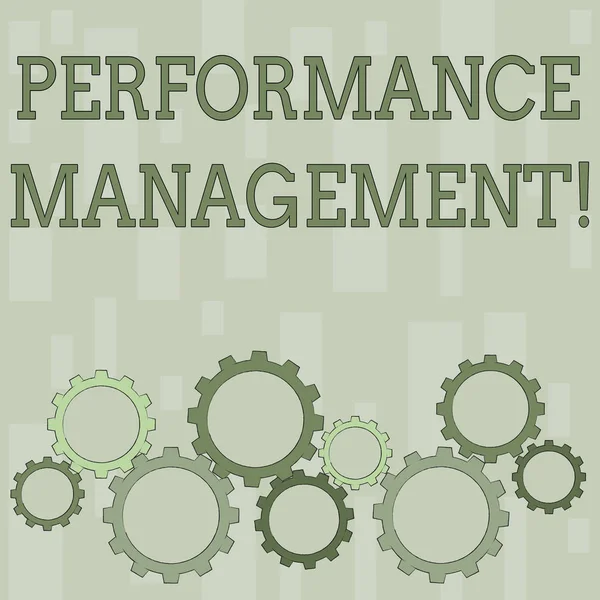 Texto de escritura de palabras Perforanalysisce Management. Concepto de negocio para el análisis Productividad Mejorar la entrada de calidad Tiempo Colorido engranaje de rueda dentada Enganche, enclavamiento y teselado Estilo plano . —  Fotos de Stock