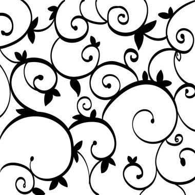 Beyaz Izole siyah Paisley anahat deseni. Kapı ve pencere Grill için Iron tasarım Illustration. Kadınsı davetiye ve resmi duyuru için yaratıcı arkaplan fikri.