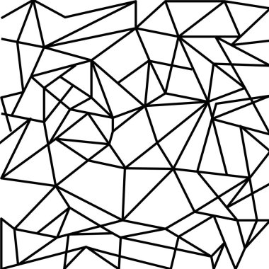 Mozaik tarzında geometrik şekiller soyut Illustration. Düz çizgi doodling vitray etkisi oluşturma. Modern minimalist eklektik tasarımlar için yaratıcı arkaplan fikri.