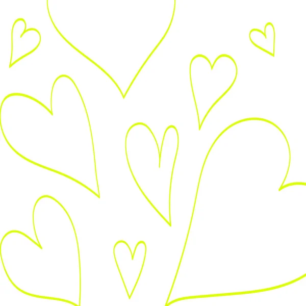 Desenho sem costura de coração verde esboço imprimir padrão isolado. Ilustração do Símbolo do Amor no Acaso. Ideia de fundo criativo para anúncios românticos e questões de saúde . — Vetor de Stock