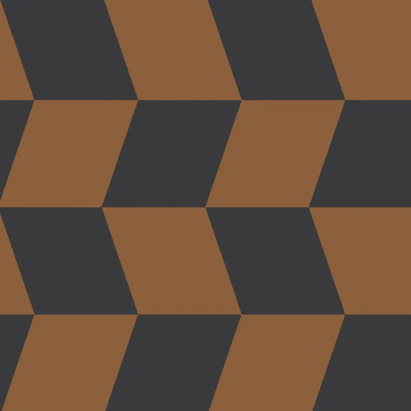 Безшовної квадратної плитки в коричневих і сірих альтернативний колір візерунок злегка похилої створення глибини і перспективи. Творча Довідкова ідея для рекреаційної діяльності та сучасних дизайнів. — стоковий вектор